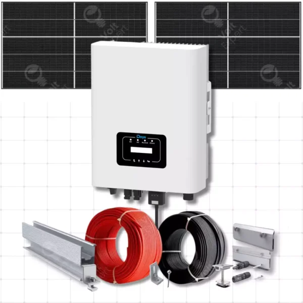 Kit Complet Sistem Fotovoltaic 8 KW DEYE Trifazic ON Grid (fara montaj)