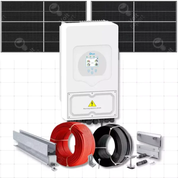 Sistem Fotovoltaic 5 KW DEYE Monofazic Hibrid (montaj + dosar prosumator incluse)