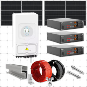 Sistem Fotovoltaic 10KW cu invertor Monofazic DEYE cu stocare LiFePo4 15kw