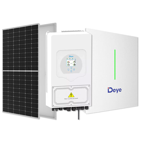 Sistem Fotovoltaic 5 KW DEYE Monofazic Hibrid cu Acumulator DEYE 5kw LFP (montaj + dosar prosumator incluse)